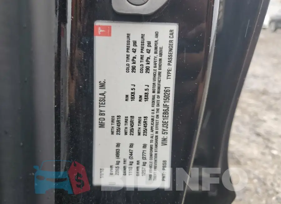 5YJ3E1EB6JF150261 Photo# 12