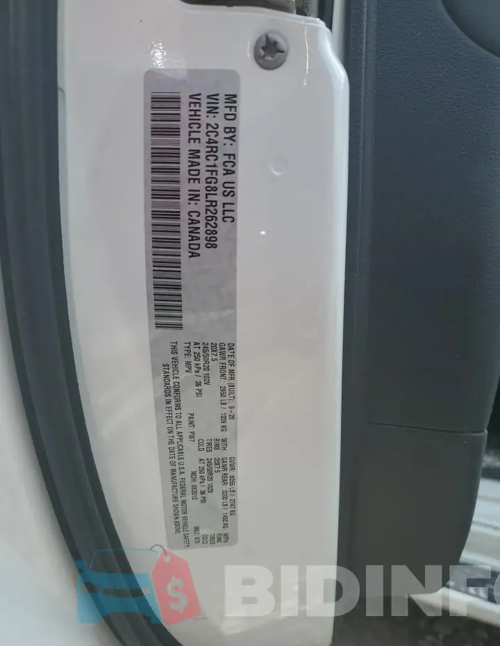 2C4RC1FG8LR262898 Photo# 13