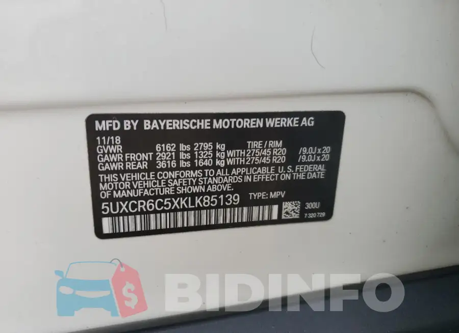 5UXCR6C5XKLK85139 Photo# 12