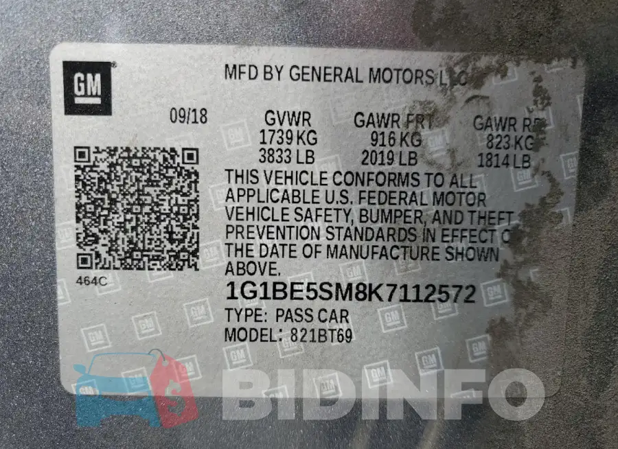 1G1BE5SM8K7112572 Photo# 13