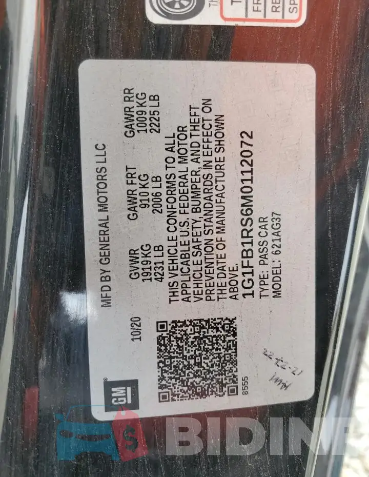 1G1FB1RS6M0112072 Photo# 12