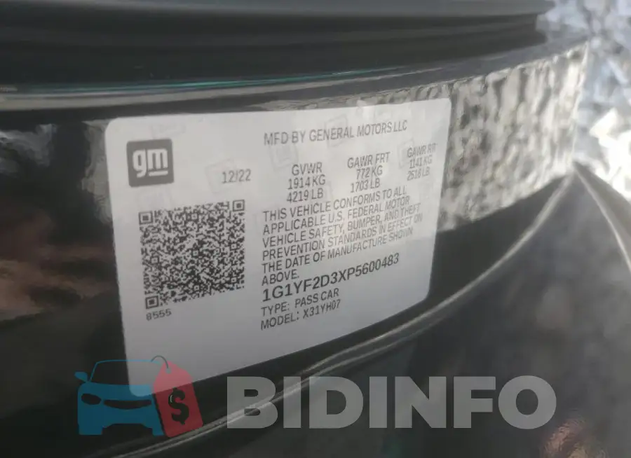 1G1YF2D3XP5600483 Photo# 13