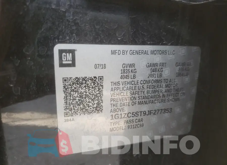 1G1ZC5ST9JF277353 Photo# 10