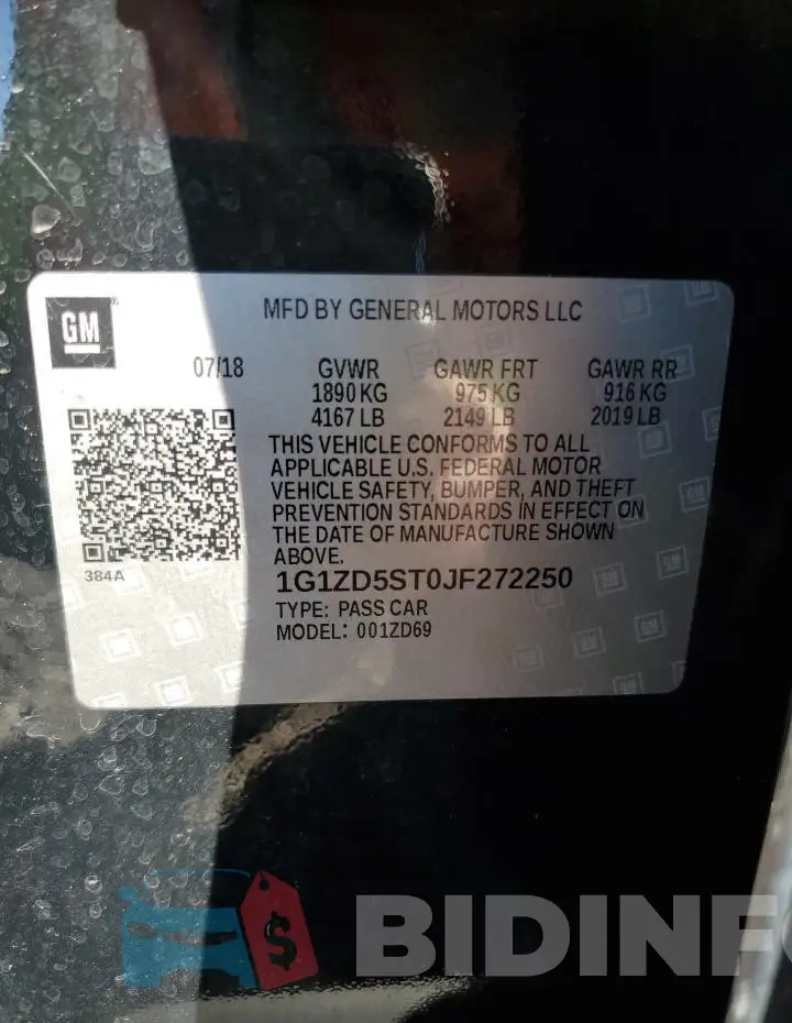 1G1ZD5ST0JF272250 Photo# 12