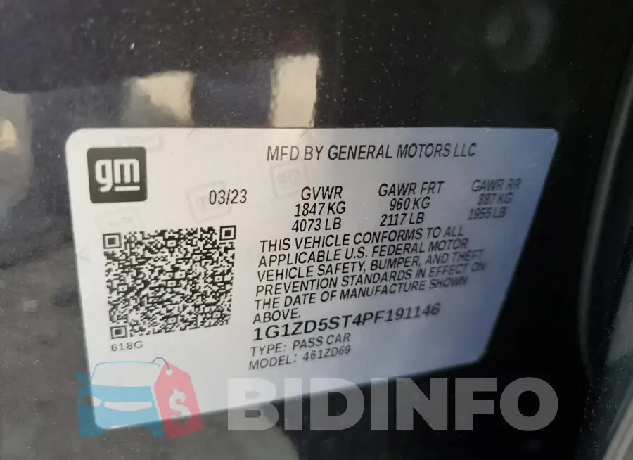 1G1ZD5ST4PF191146 Photo# 12