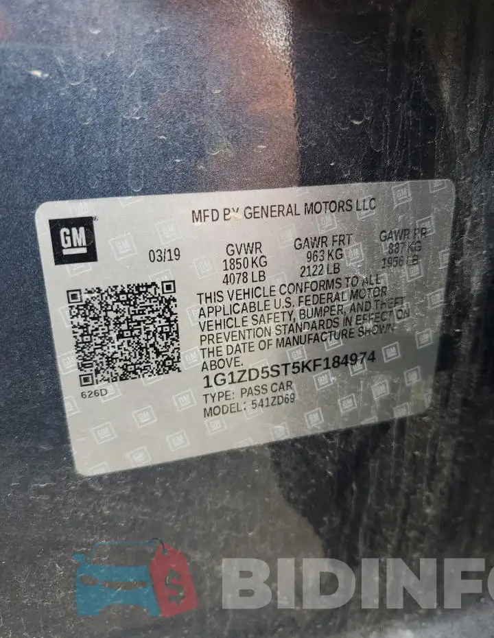 1G1ZD5ST5KF184974 Photo# 13