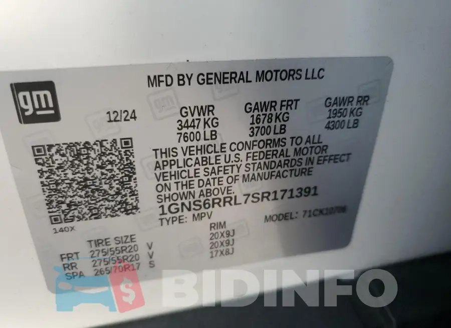 1GNS6RRL7SR171391 Photo# 13