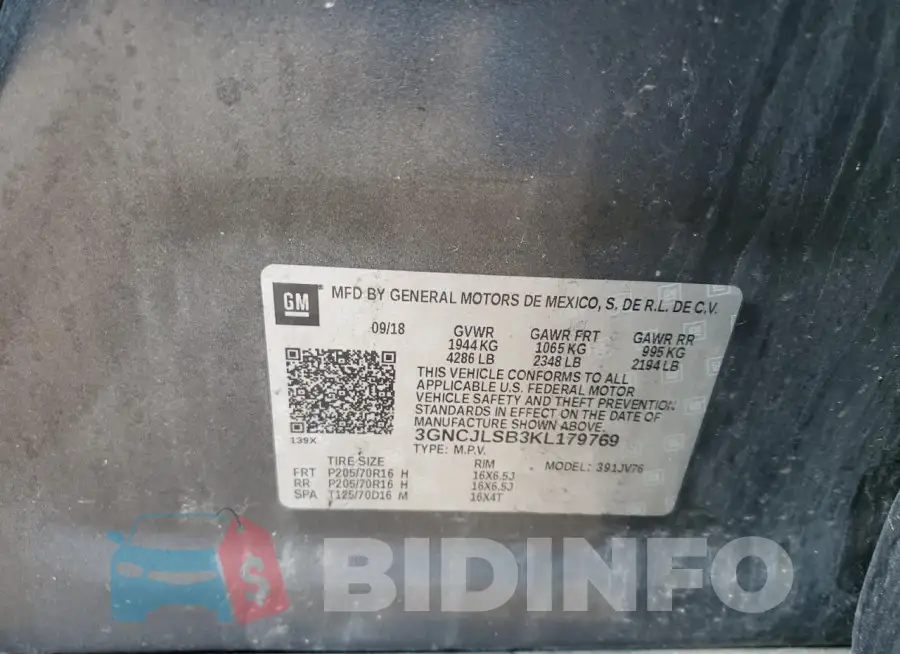 3GNCJLSB3KL179769 Photo# 13
