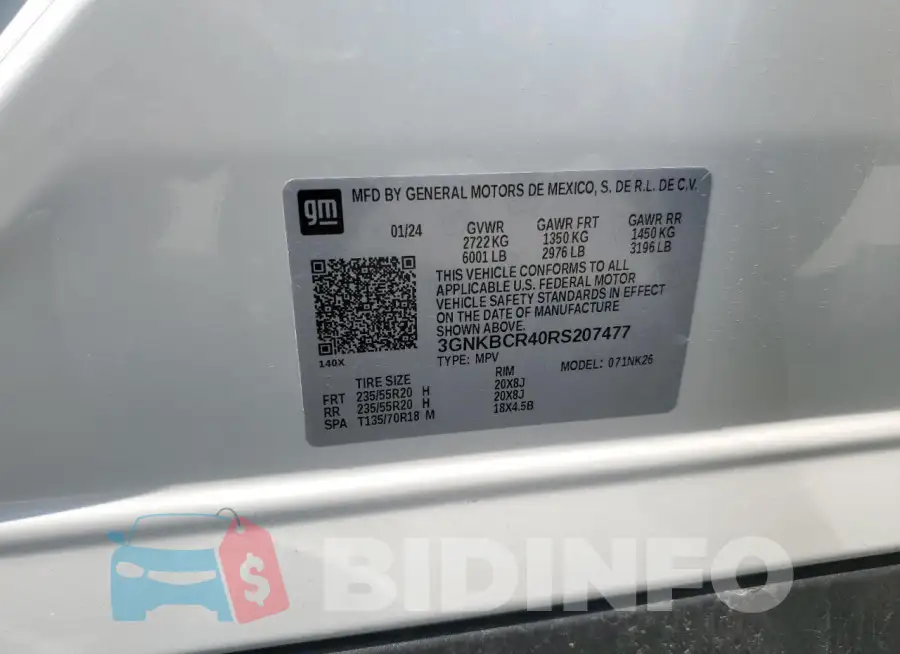 3GNKBCR40RS207477 Photo# 13