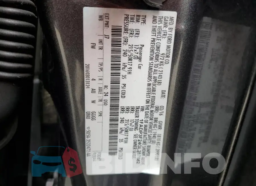 1FADP3F24GL287882 Photo# 12