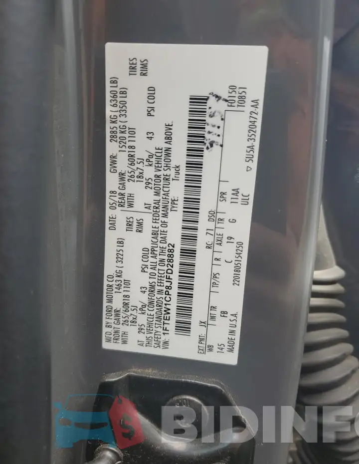 1FTEW1CP8JFD28882 Photo# 12