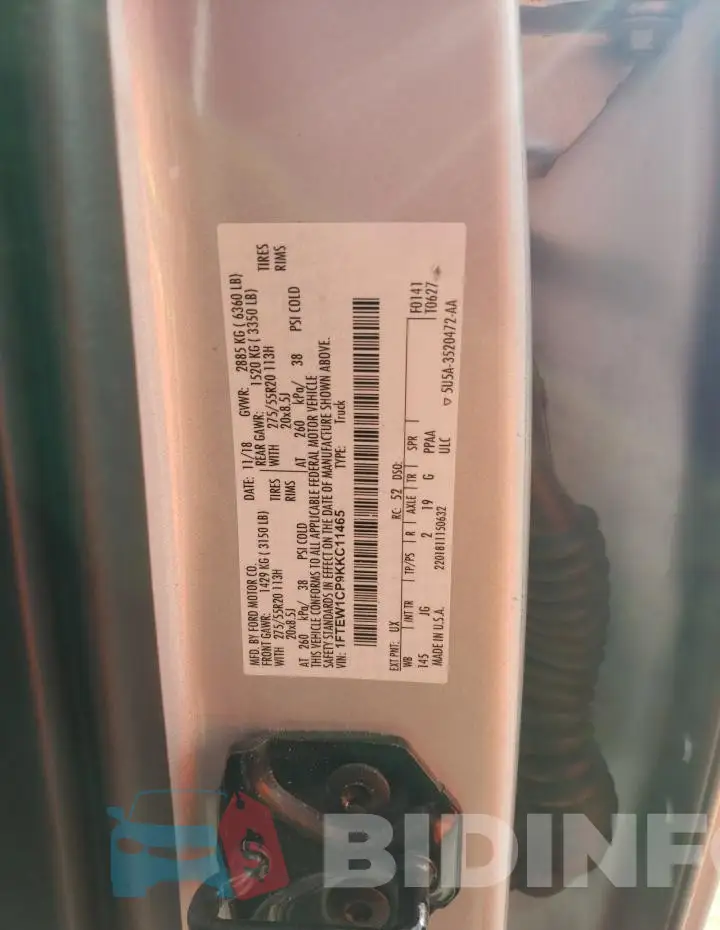 1FTEW1CP9KKC11465 Photo# 12