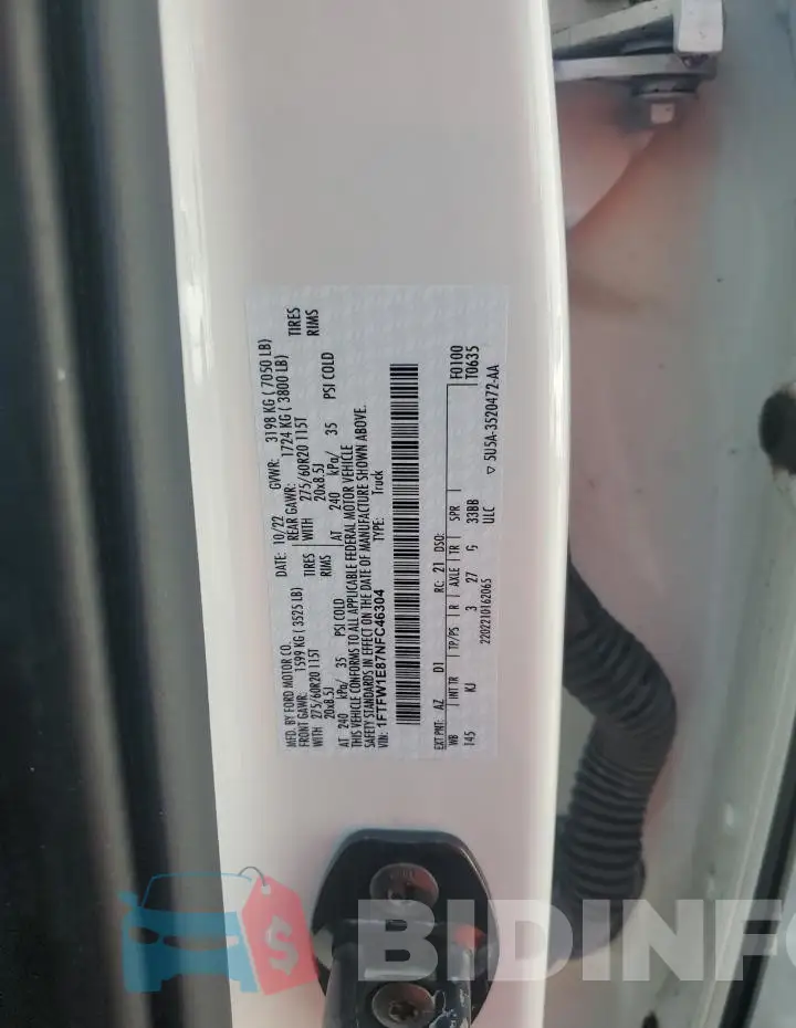 1FTFW1E87NFC46304 Photo# 13