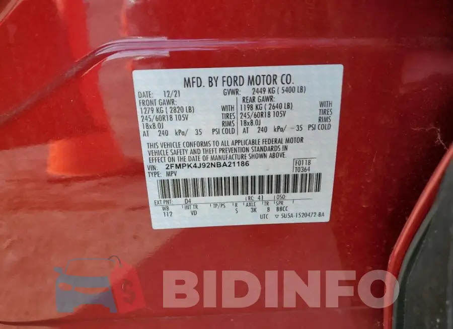2FMPK4J92NBA21186 Photo# 13
