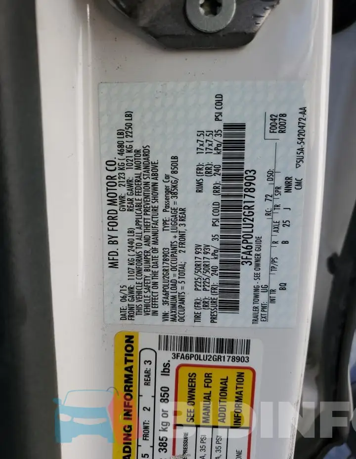 3FA6P0LU2GR178903 Photo# 12