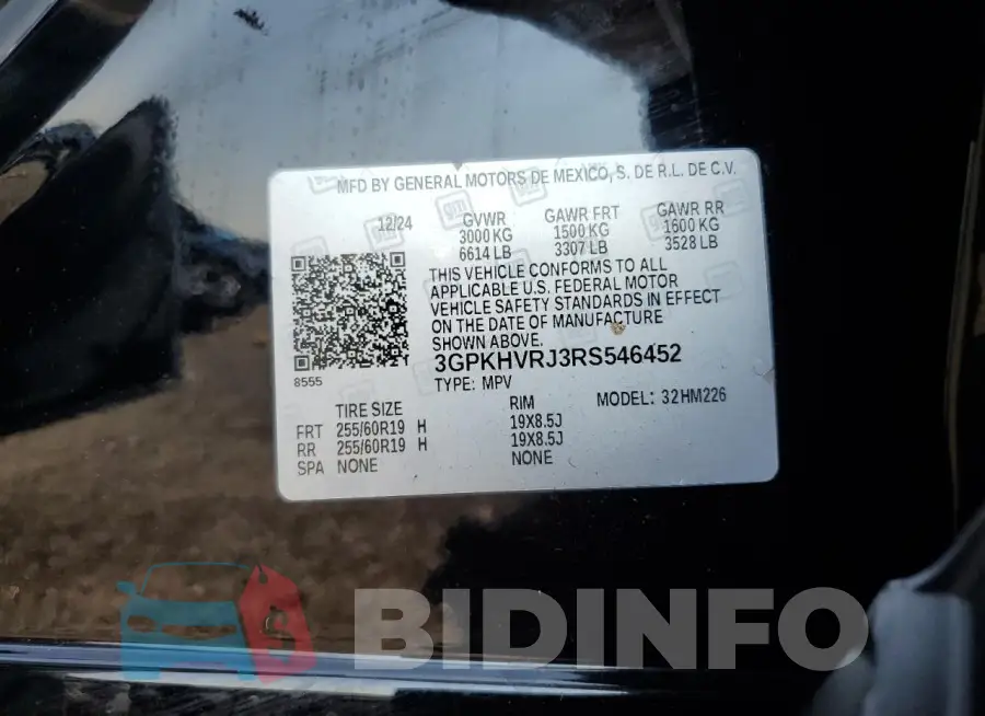 3GPKHVRJ3RS546452 Photo# 13