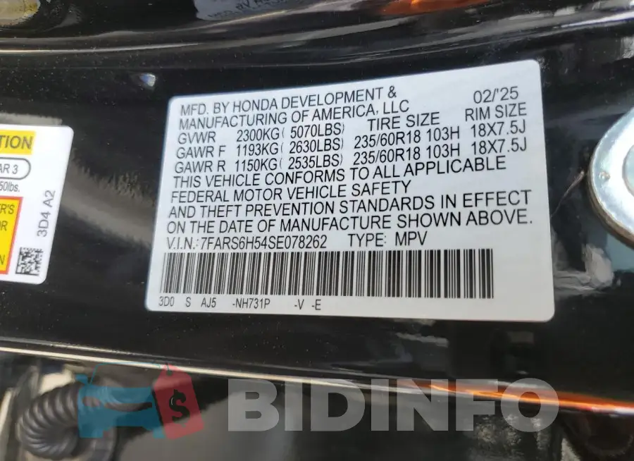 7FARS6H54SE078262 Photo# 13