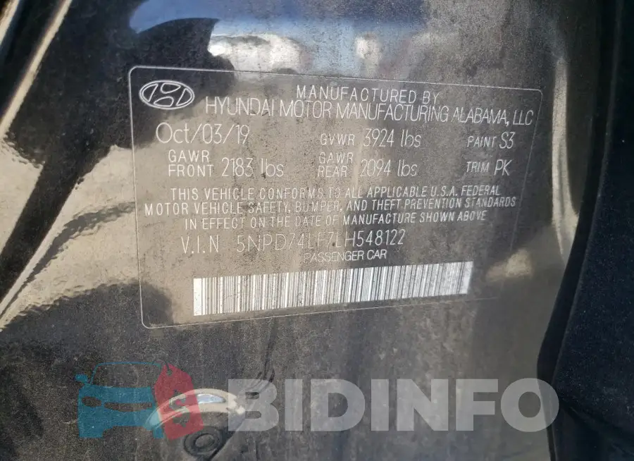 5NPD74LF7LH548122 Photo# 13