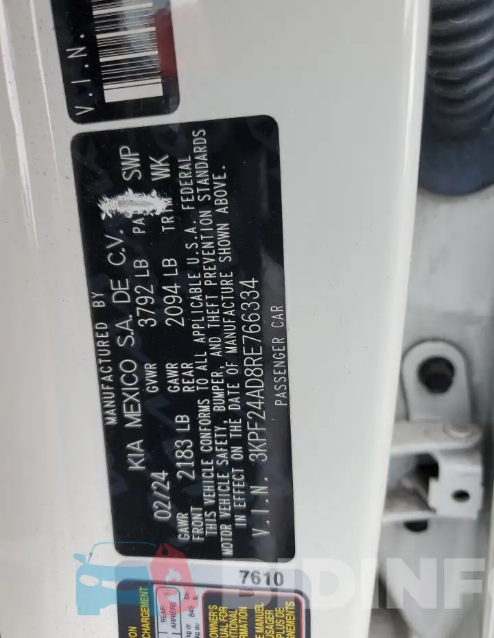 3KPF24AD8RE766334 Photo# 12