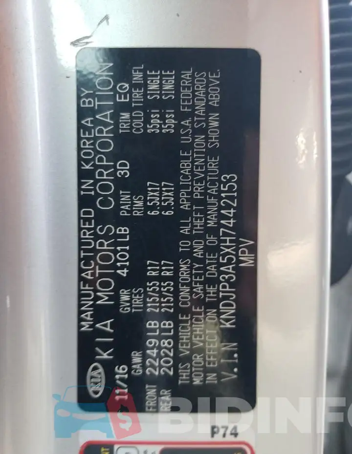 KNDJP3A5XH7442153 Photo# 12