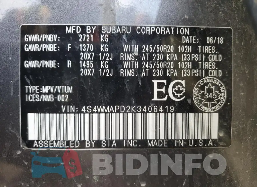 4S4WMAPD2K3406419 Photo# 14