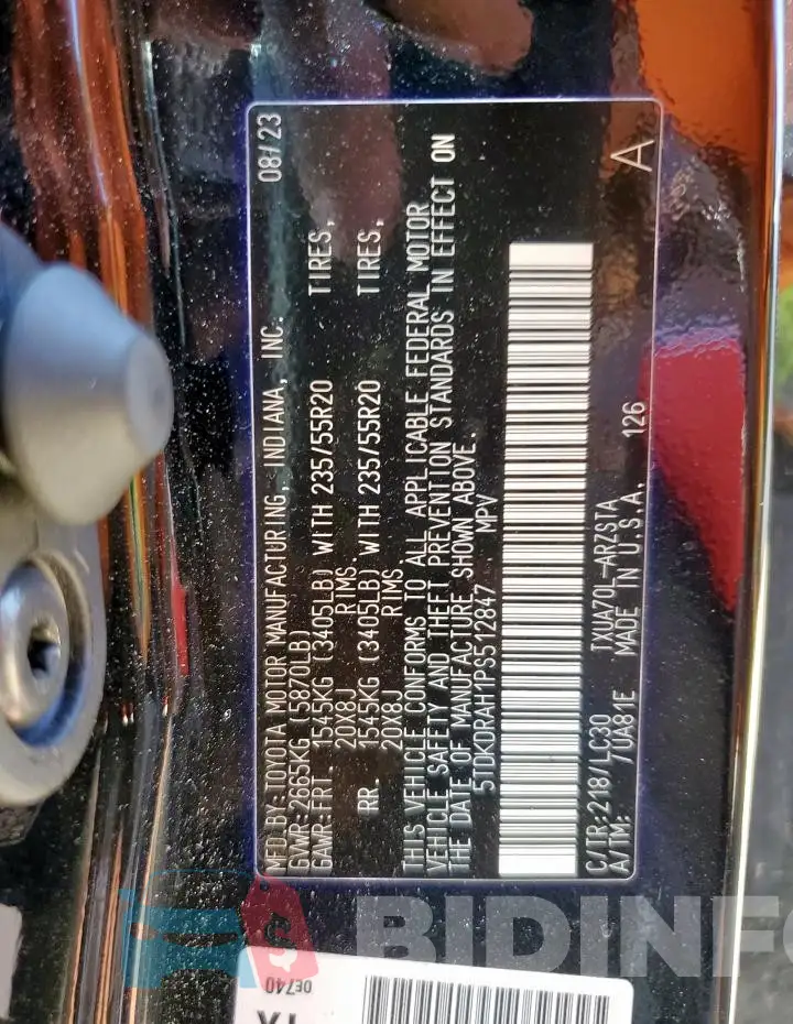5TDKDRAH1PS512847 Photo# 14