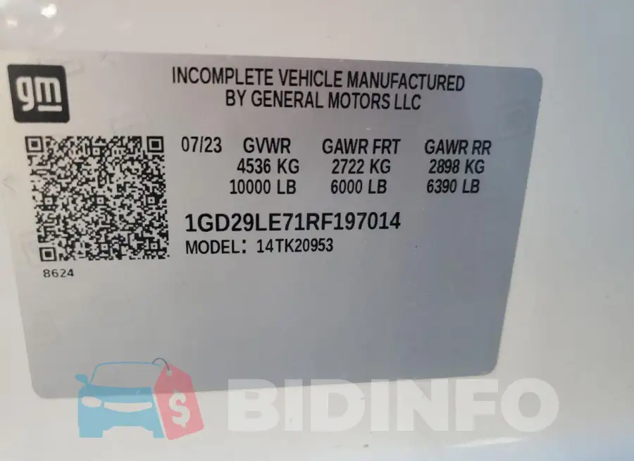 1GD29LE71RF197014 Photo# 12