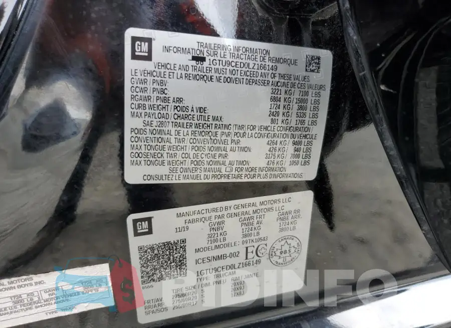 1GTU9CED0LZ166149 Photo# 13