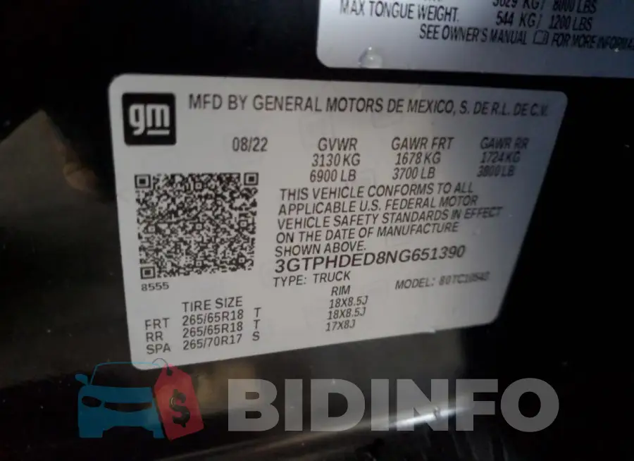 3GTPHDED8NG651390 Photo# 12