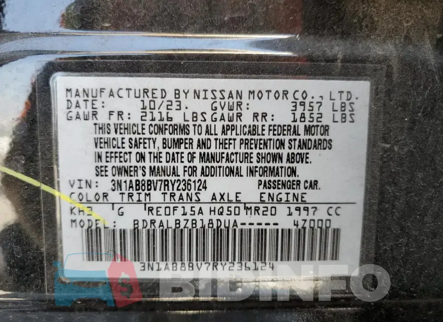 3N1AB8BV7RY236124 Photo# 12