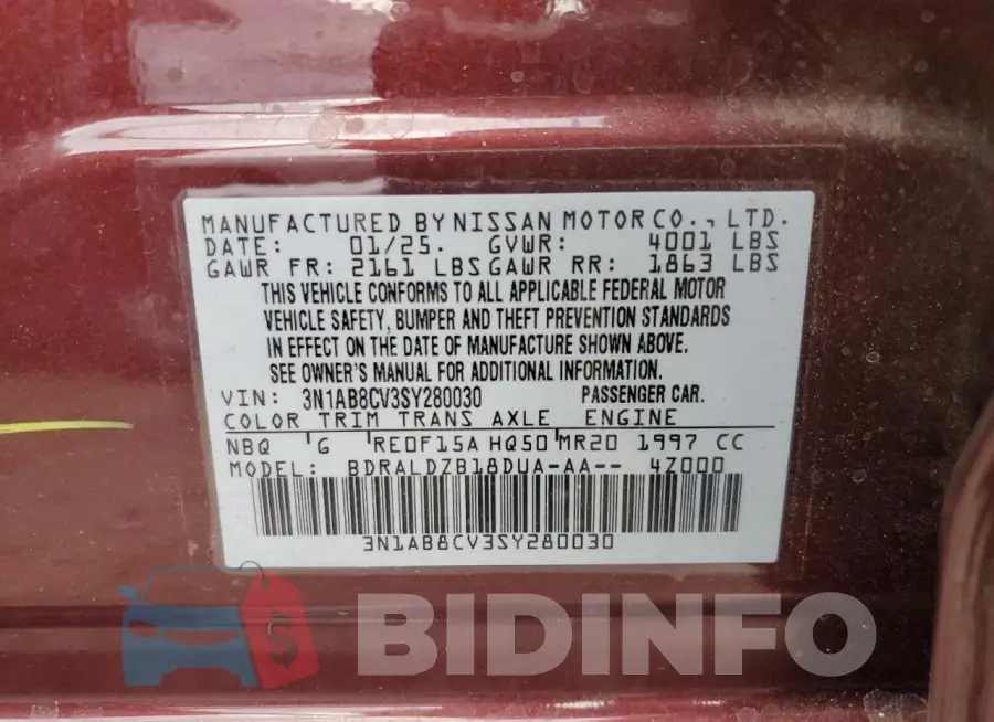 3N1AB8CV3SY280030 Photo# 12