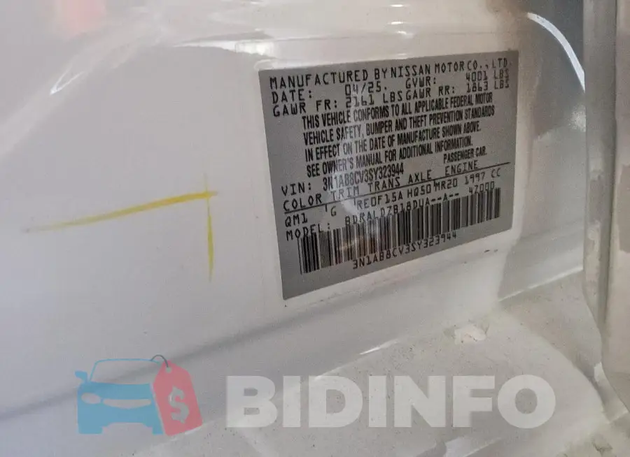 3N1AB8CV3SY323944 Photo# 12