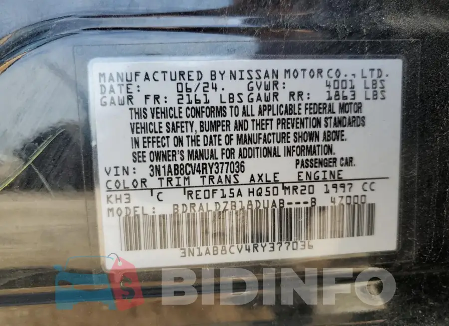 3N1AB8CV4RY377036 Photo# 12