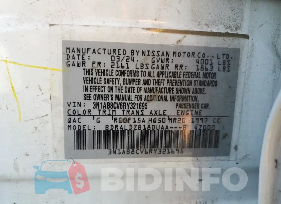 3N1AB8CV6RY321695 Photo# 12