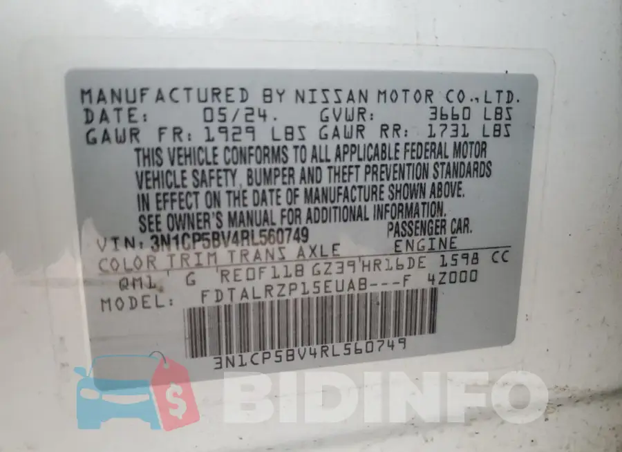 3N1CP5BV4RL560749 Photo# 13