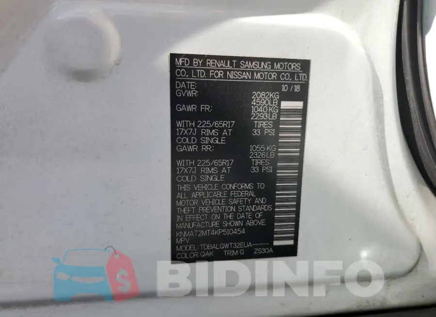 KNMAT2MT4KP510454 Photo# 14