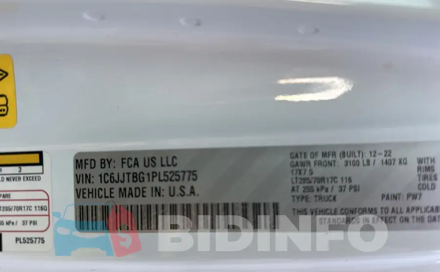 1C6JJTBG1PL525775 Photo# 10