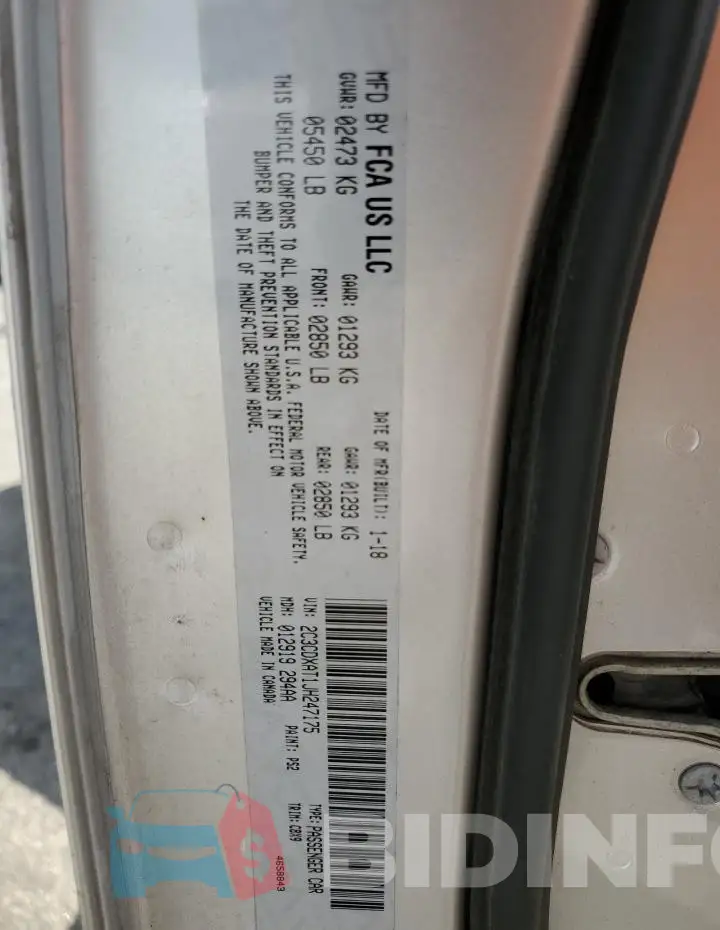 2C3CDXAT1JH247175 Photo# 12