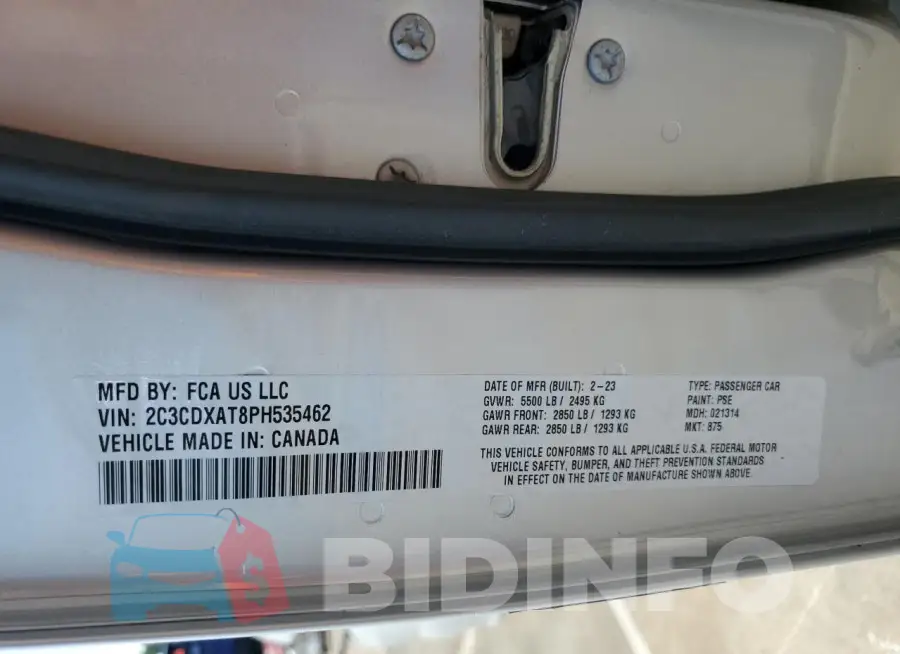 2C3CDXAT8PH535462 Photo# 13