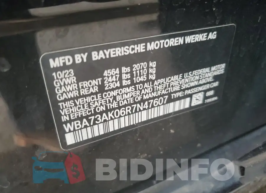 WBA73AK06R7N47607 Photo# 12