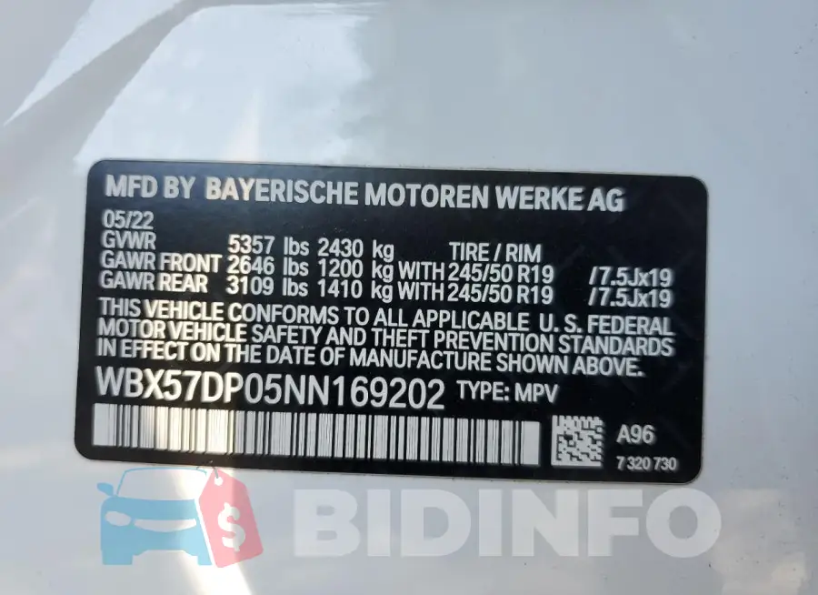 WBX57DP05NN169202 Photo# 14