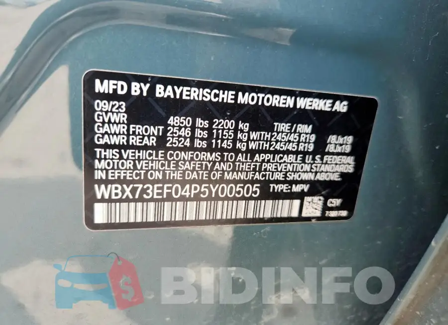 WBX73EF04P5Y00505 Photo# 13