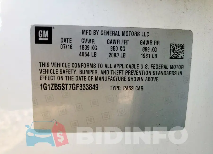 1G1ZB5ST7GF333849 Photo# 12