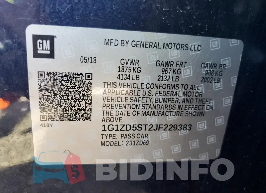 1G1ZD5ST2JF229383 Photo# 13