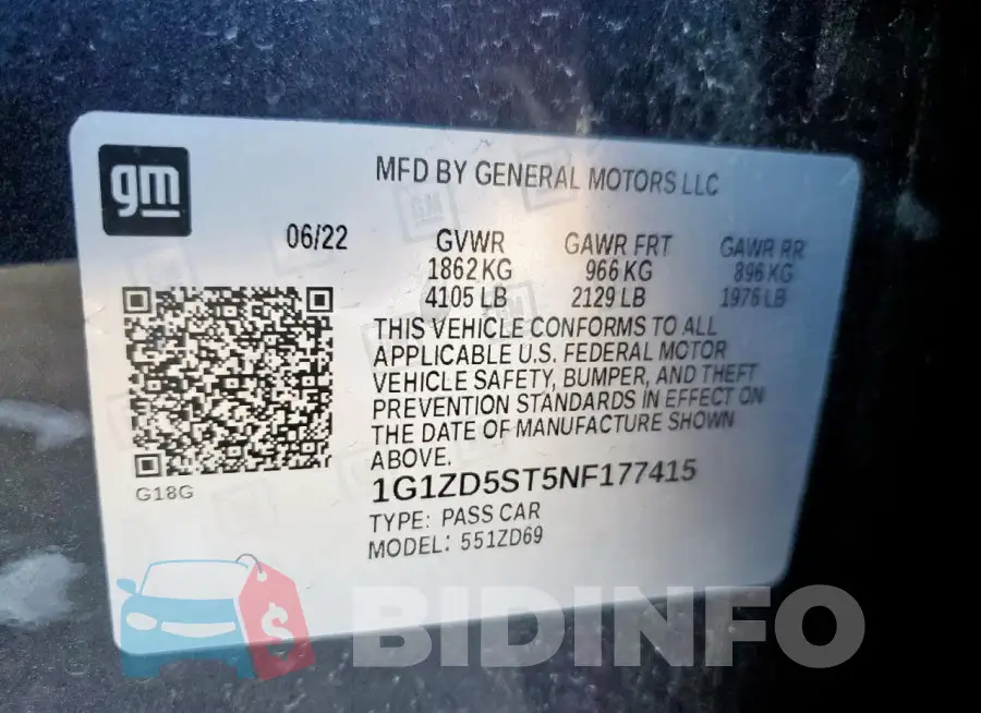 1G1ZD5ST5NF177415 Photo# 12