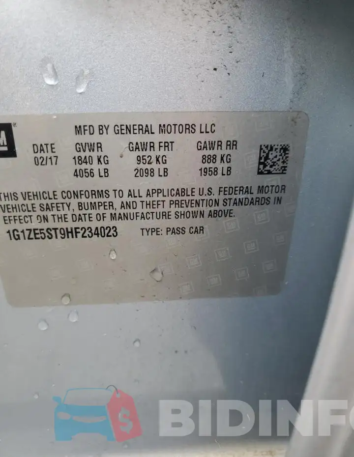 1G1ZE5ST9HF234023 Photo# 12