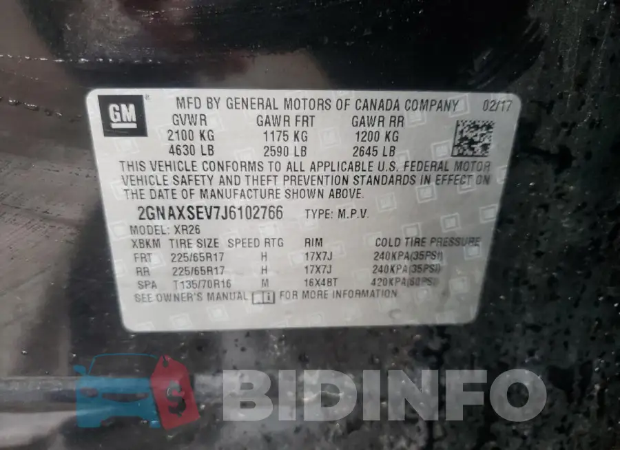 2GNAXSEV7J6102766 Photo# 14