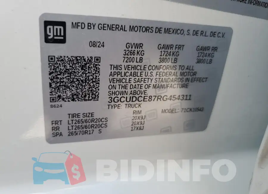 3GCUDCE87RG454311 Photo# 12