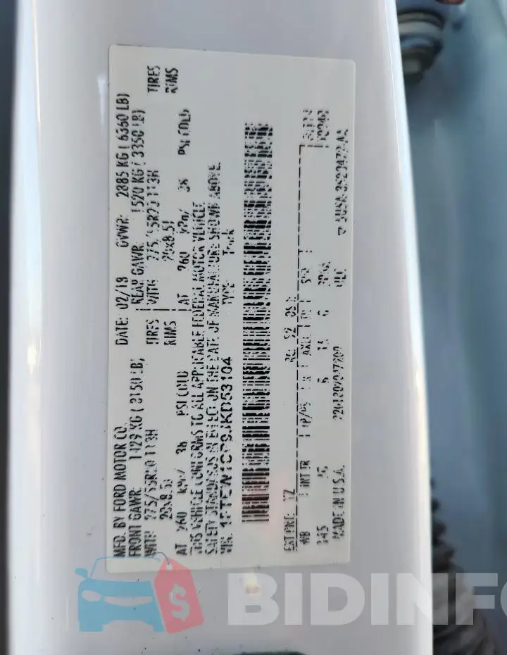 1FTEW1CP9JKD53104 Photo# 12