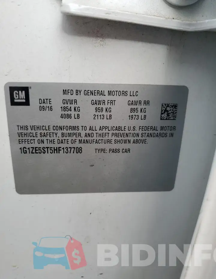 1G1ZE5ST5HF137708 Photo# 12
